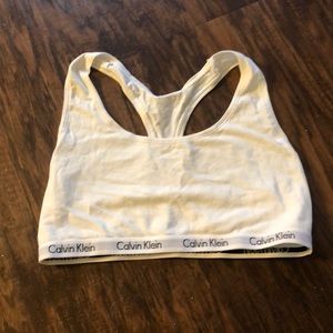 White Calvin Klein bralette